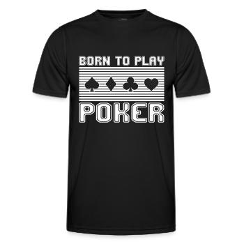 Poker - Männer Funktions-T-Shirt - Schwarz - Vorne - AI Model Male 178 dark (178cm)