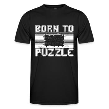 Puzzles - Men's Functional T-Shirt - black - Front - AI Model Male 178 dark (178cm)