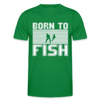 Pêche - T-shirt sport Homme - vert - Devant - AI Model Male 178 dark (178cm)