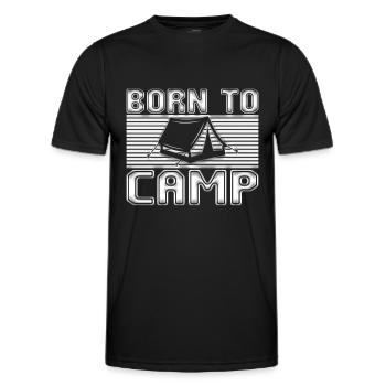 Camp - Men's Functional T-Shirt - black - Front - AI Model Male 178 dark (178cm)