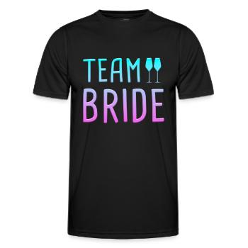 team bride - Männer Funktions-T-Shirt - Schwarz - Vorne - AI Model Male 178 dark (178cm)