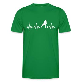 Battement de cœur de football - T-shirt sport Homme - vert - Devant - AI Model Male 178 dark (178cm)