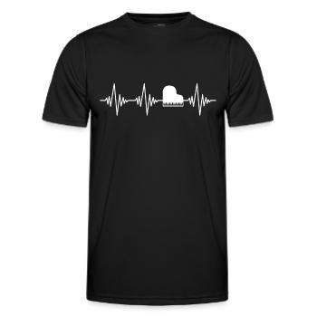 Piano Piano Heartbeat - T-shirt sport Homme - noir - Devant - AI Model Male 178 dark (178cm)
