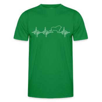 Leo Heartbeat - T-shirt sport Homme - vert - Devant - AI Model Male 178 dark (178cm)