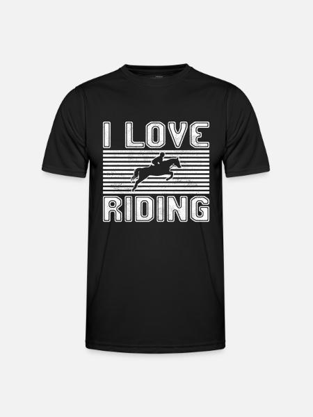 I love riding - Men's Functional T-Shirt - black