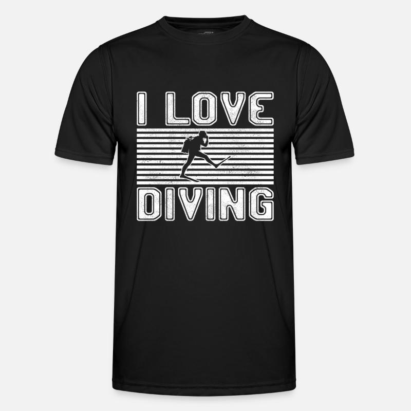 I love diving - Men's Functional T-Shirt - black