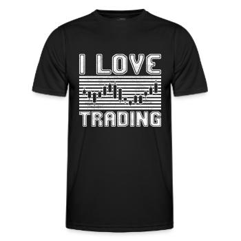 J’adore trader - T-shirt sport Homme - noir - Devant - AI Model Male 178 dark (178cm)