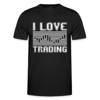 J’adore trader - T-shirt sport Homme - noir - Devant - AI Model Male 178 dark (178cm)