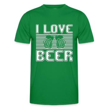 J’adore la bière - T-shirt sport Homme - vert - Devant - AI Model Male 178 dark (178cm)