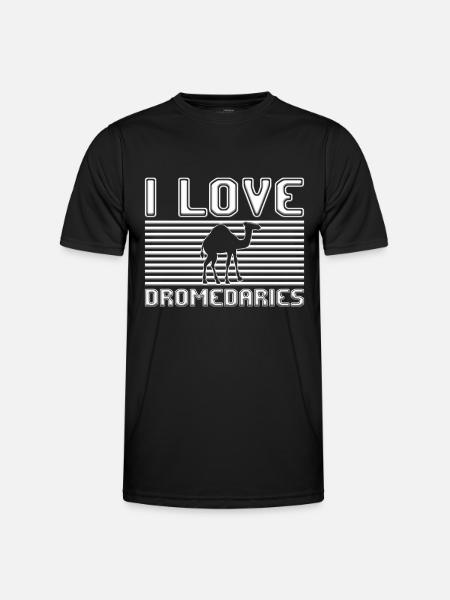 I love dromedaries - Men's Functional T-Shirt - black