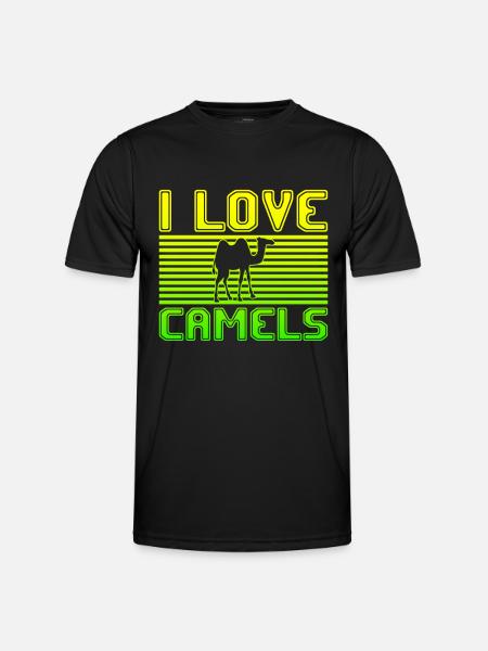I love camels - Men's Functional T-Shirt - black