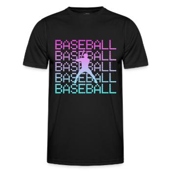 Baseball - Männer Funktions-T-Shirt - Schwarz - Vorne - AI Model Male 178 dark (178cm)