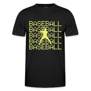 Baseball - Männer Funktions-T-Shirt - Schwarz - Vorne - AI Model Male 178 dark (178cm)