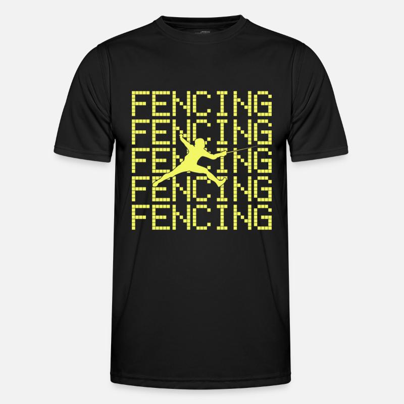 Fechten - Männer Funktions-T-Shirt - Schwarz