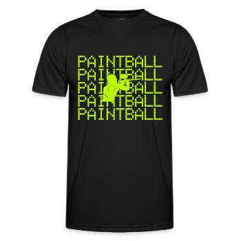 Paintball - Men's Functional T-Shirt - black - Front - AI Model Male 178 dark (178cm)