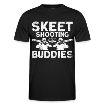 Club de tir Tir au pigeon d’argile Tir Sports Cadeau - T-shirt sport Homme - noir - Devant - AI Model Male 178 dark (178cm)