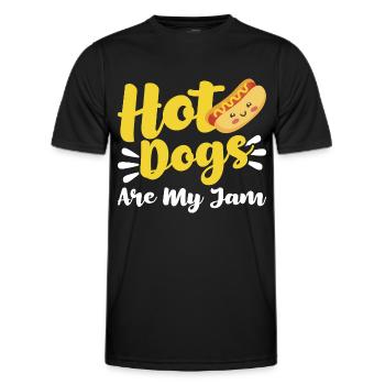 Hot Dogs sind meine Marmelade Hot Dog Geschenk - Männer Funktions-T-Shirt - Schwarz - Vorne - AI Model Male 178 dark (178cm)
