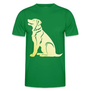 Samoyed Dog Silhouette - Men's Functional T-Shirt - kelly green - Front - AI Model Male 178 dark (178cm)
