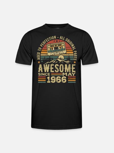 May 1966 Birthday May 1966 Retro Gift - Men's Functional T-Shirt - black