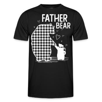 Père Ours - T-shirt sport Homme - noir - Devant - AI Model Male 178 dark (178cm)