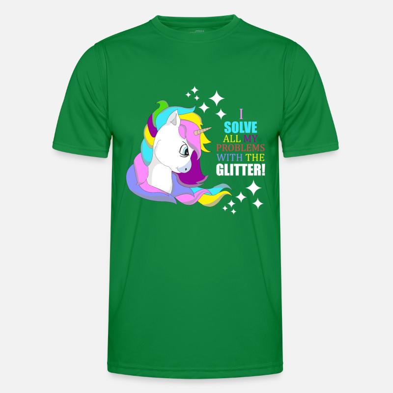 Problème de glitter de licorne T-shirt sport Homme