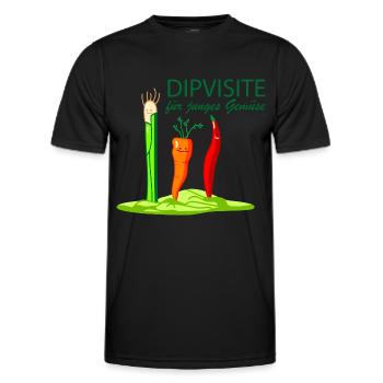 Junges Gemüse zum dippen. - Männer Funktions-T-Shirt - Schwarz - Vorne - AI Model Male 178 dark (178cm)