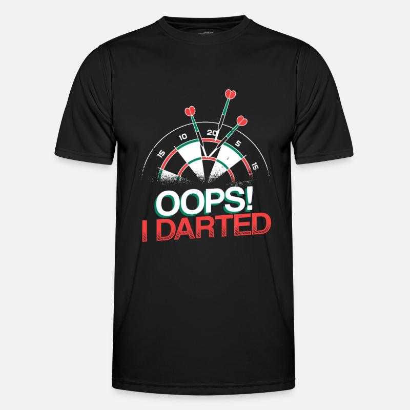 Oops I Darted Funny Dart Player - Men's Functional T-Shirt - black