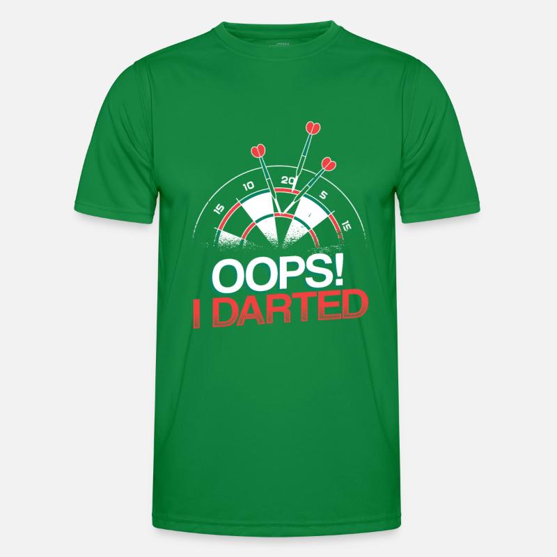 Oops I Darted Funny Dart Player Men's Functional T-Shirt