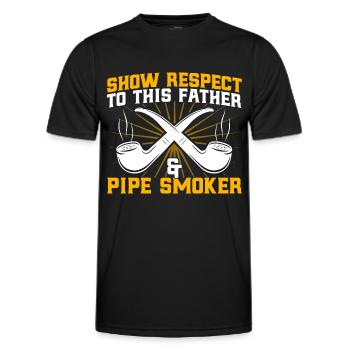 Pfeifen Enthusiast Pfeifen Liebhaber Pfeifenrauche - Männer Funktions-T-Shirt - Schwarz - Vorne - AI Model Male 178 dark (178cm)