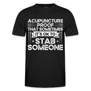 Acupuncteur Médecine Alternative Médecine Chinoise - T-shirt sport Homme - noir - Devant - AI Model Male 178 dark (178cm)