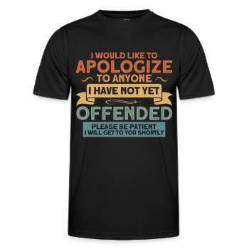 Irony Black Humor Sarcastic Gift - Men's Functional T-Shirt - black - Front - AI Model Male 178 dark (178cm)