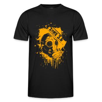 Chernobyl T-Shirt Zone 3.6 Postapocalypse Gaming - Men's Functional T-Shirt - black - Front - AI Model Male 178 dark (178cm)