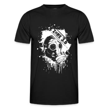 Chernobyl T-Shirt Zone 3.6 Postapocalypse Gaming - Men's Functional T-Shirt - black - Front - AI Model Male 178 dark (178cm)