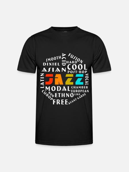 Jazzstijlen Jazz genre met jazz - Functioneel T-shirt voor mannen - zwart