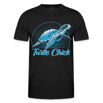 Turtle Lovers Sea Turtles Shieldkr - Men's Functional T-Shirt - black - Front - AI Model Male 178 dark (178cm)