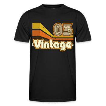 2003 Anniversaire né en 2003 Retro Vintage - T-shirt sport Homme - noir - Devant - AI Model Male 178 dark (178cm)