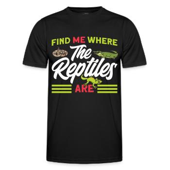 Reptiles Reptile Lovers Lizards Gift - Men's Functional T-Shirt - black - Front - AI Model Male 178 dark (178cm)