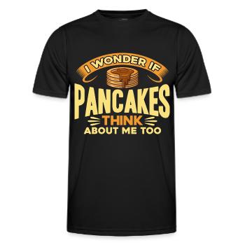 Pfannkuchen Liebhaber Pfannkuchen Pfannkuchen Tag - Männer Funktions-T-Shirt - Schwarz - Vorne - AI Model Male 178 dark (178cm)