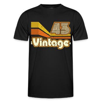 1943 Anniversaire né en 1943 Retro Vintage - T-shirt sport Homme - noir - Devant - AI Model Male 178 dark (178cm)
