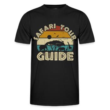 Safari Tour Guide Kostüm Afrika Zoo Tour Reise - Männer Funktions-T-Shirt - Schwarz - Vorne - AI Model Male 178 dark (178cm)