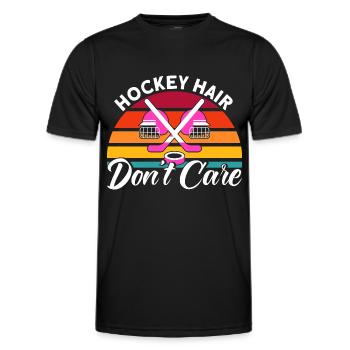 Feldhockey Spiel Feldhockey Hallen Feldhockey Gesc - Männer Funktions-T-Shirt - Schwarz - Vorne - AI Model Male 178 dark (178cm)