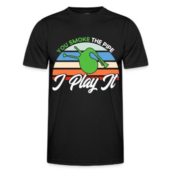 Schottische Dudelsäcke Dudelsack Dudelsäcke Gesche - Männer Funktions-T-Shirt - Schwarz - Vorne - AI Model Male 178 dark (178cm)