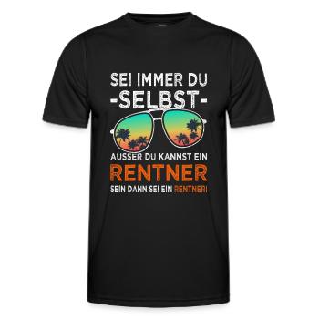 Rentner Rente - Geschenk Rentenbeginn Männer - Männer Funktions-T-Shirt - Schwarz - Vorne - AI Model Male 178 dark (178cm)