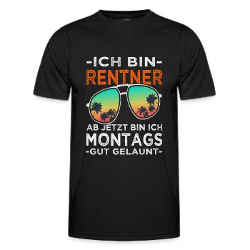 Rentner Rente - Geschenk Rentenbeginn Männer - Männer Funktions-T-Shirt - Schwarz - Vorne - AI Model Male 178 dark (178cm)