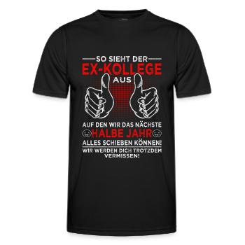 Zum Abschied Kollege - Arbeitsplatzwechsel - Männer Funktions-T-Shirt - Schwarz - Vorne - AI Model Male 178 dark (178cm)