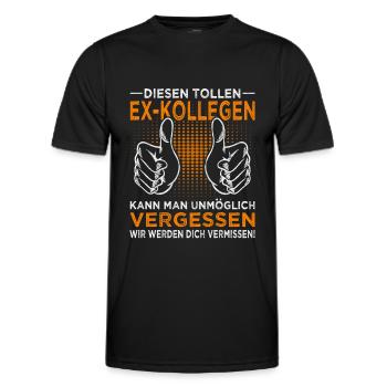 Zum Abschied Kollege - Arbeitsplatzwechsel - Männer Funktions-T-Shirt - Schwarz - Vorne - AI Model Male 178 dark (178cm)