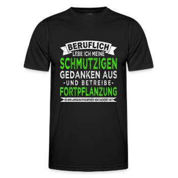 Landschaftsgärtner Gartenbau Schrebergarten - Männer Funktions-T-Shirt - Schwarz - Vorne - AI Model Male 178 dark (178cm)