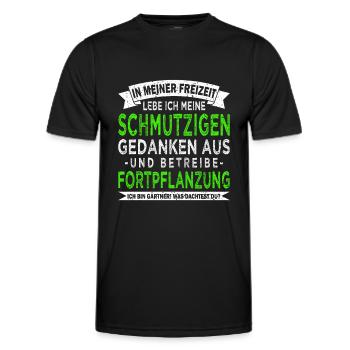 Hobbygärtner Landschaftsgärtner Gartenbau - Männer Funktions-T-Shirt - Schwarz - Vorne - AI Model Male 178 dark (178cm)