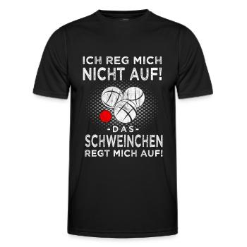 Boule - Boulespieler - Boccia - Männer Funktions-T-Shirt - Schwarz - Vorne - AI Model Male 178 dark (178cm)