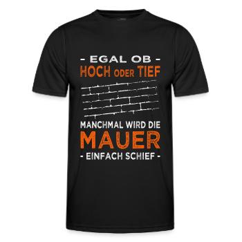 Maurer - Handwerker - Baustelle - Heimwerker - Männer Funktions-T-Shirt - Schwarz - Vorne - AI Model Male 178 dark (178cm)